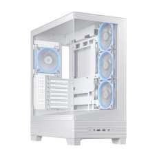 ASUS A31 Plus Mid Tower White ATX Gaming Desktop Case with 4 x 120mm ARGB Fan